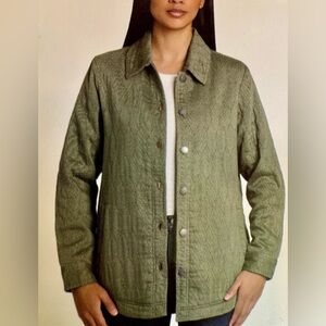 NWT Quilted twill barn jacket color Olive size M